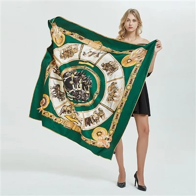 Viacúčelová hodvábna šatka Lady Scarf Square Scarf Módna šatka Šál na hlavu